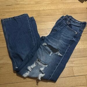 Aeropostale 90s baggy high rise ripped jeans
